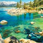 Michelle
T. Courier, Lake Tahoe Sand Harbor 26, acrylic, 60 x 48.