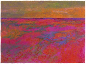 Spirit Path, New Day, Red Rock Variation: Lake Superior Landscape (1990), acrylic/pastel on paper, 22 x 30. Collection Minnesota Museum of American Art.