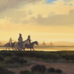 Nicholas Coleman, Toilers of the Trails, oil, 30 x 50.