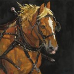 Sally Fuess, Belgian Express, oil, 20 x 20.