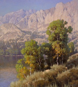 Dennis Doheny, Lakeside Sentinels, oil, 40 x 36.