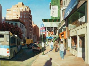 Erica Pollock, Midtown, Midday, oil, 36 x 48.