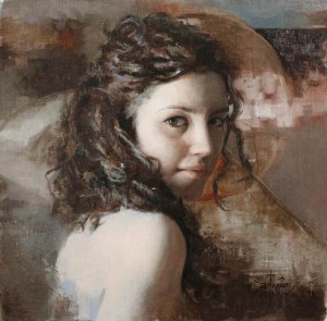 Cesar Santos, Young Versed, oil, 14 x 14. - 21U31-Santos-300x295