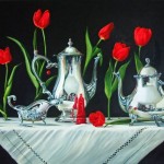 Minuet For The Red Queen, oil, 30 x 50.