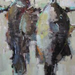 Modern Catch, oil, 40 x 30, by Barbara Flowers