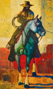Duke Beardsley, Socios, oil, 60 x 36.