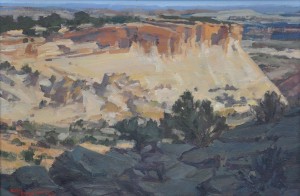 2012 Best of Show winner: Susette Gertsch, Looking West Over Spencer Flats, oil, 20 x 30.