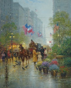 G. Harvey, The Land of Faith and Freedom, oil, 30 x 24.