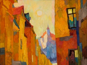 Larisa Aukon, Six Hours in Stockholm, oil, 30 x 40.