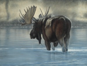 Timothy David Mayhew, Snake River Crossing, oil, 24 x 32.