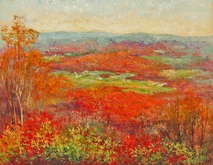 Julia Lesnichy, Mountains in October, oil, 24 x 30.