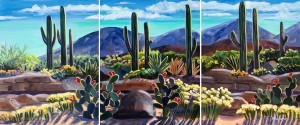 Diana Madaras, After a Good Rain, acrylic, 20 x 48.