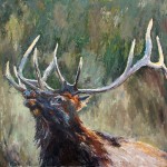 Anita Mosher, Bugle Boy, oil, 50 x 48.
