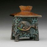 Bluegill Vessel, bronze, 3 x 4 x 2.