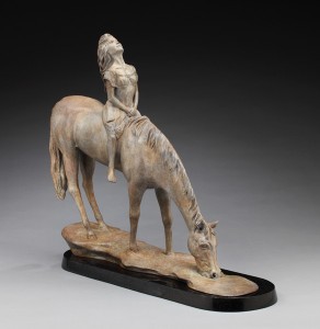 Bunny Hanley, Hello Mom, bronze, 28 x 7 x 24.
