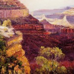 Matthew Higginbotham, Canyon Overlook, oil, 36 x 48.