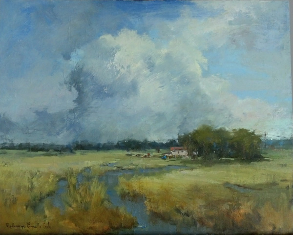 Bethanne Kinsella Cople, Partly Cloudy, oil, 16 x 20.