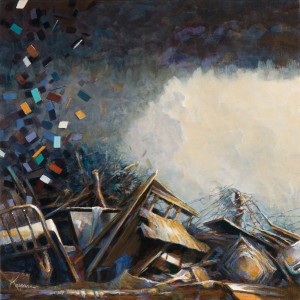 Debby Kaspari, Rise, acrylic, 12 x 12.