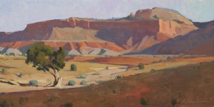 G. Russell Case , Single Tree, oil,10 x 20.