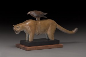 Hib Sabin, Cougar Fetish, bronze, 9 x 15 x 6.