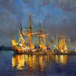 Hiu Lai Chong, Downrigging, oil, 24 x 36.