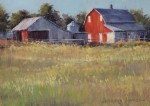 Jennifer Johnson, Red Barn Study, oil, 9 x 12.