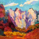 Temples of Today, oil, 40 x 40.