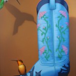 Tom Palmore, Fancy Boot, acrylic/oil, 48 x 36, LewAllen Galleries.