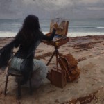 Jeremy Lipking, Plein Air, oil, 16 x 20.