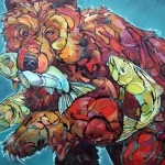 Amy Ringholz, Living Off of Faith, ink/oil, 72 x 60.