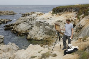 Jesse Powell painting in Monterey, CA