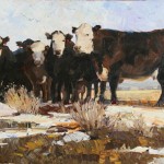 Robert Moore | Spring Cattle, oil, 30 x 48.