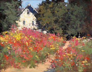 Romona Youngquist, Summer Cottage, oil, 16 x 20.