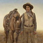 Carrie Ballantyne, Sagebrush and Silk, oil, 21 x 23.