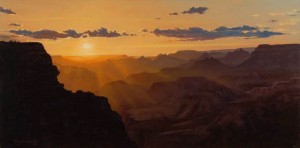 Brian Slawson | Grand Canyon Gold, oil, 12 x 24.