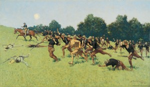 Frederic Remington, Charge of the Rough Riders, oil, 35 x 60.