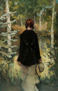 Johanna Harmon, The Clearing, oil, 34 x 22.