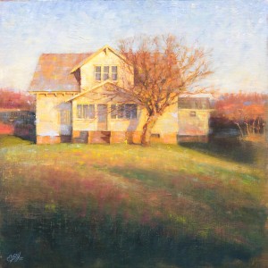 Elizabeth Pollie, The Home Front, oil, 20 x 20.