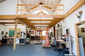 Sculptor Josh Tobey's art studio in Loveland, CO