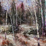 Robert Moore | Violet Aspens, oil, 36 x 48.