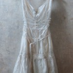 Zoey Frank, White Dress, oil, 39 x 22.