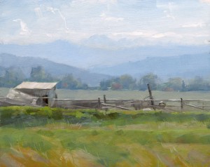 Dave Santillanes, Arapahoe Bend, oil, 8 x 10.