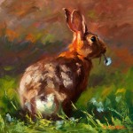 Thumper, oil, 12 x 12.