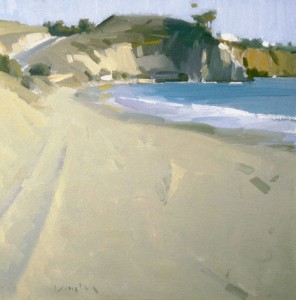 Robert Lemler | Deserted Beach, oil, 18 x 18.