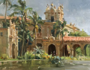 Kyle Ma, Balboa Park, oil, 11 x 14.