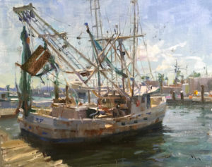 Kyle Ma, Galveston Shrimp Boat, oil, 16 x 20.