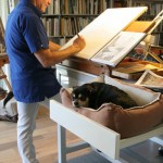 Thomas Schaller at his art studio in Venice, CA